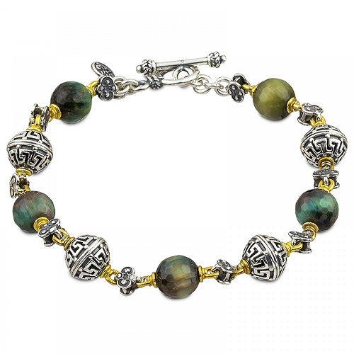 Bracelet with Tiger Eye Stones B120-3