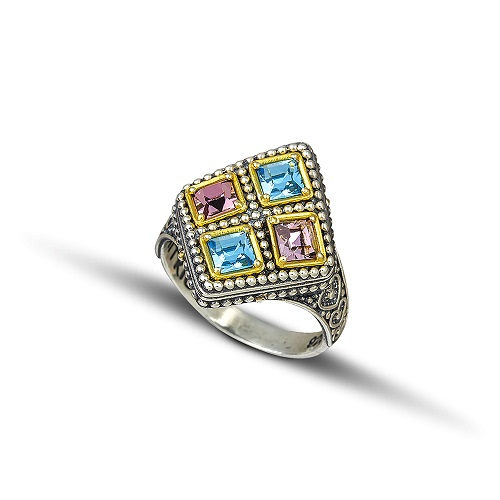 Ring with Swarovski Crystals D105