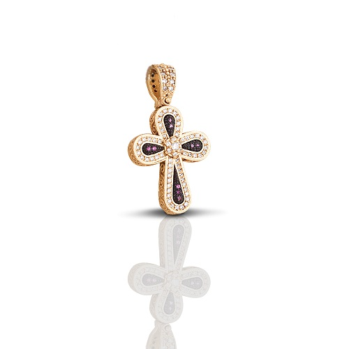 Cross with Zircon Stones C245