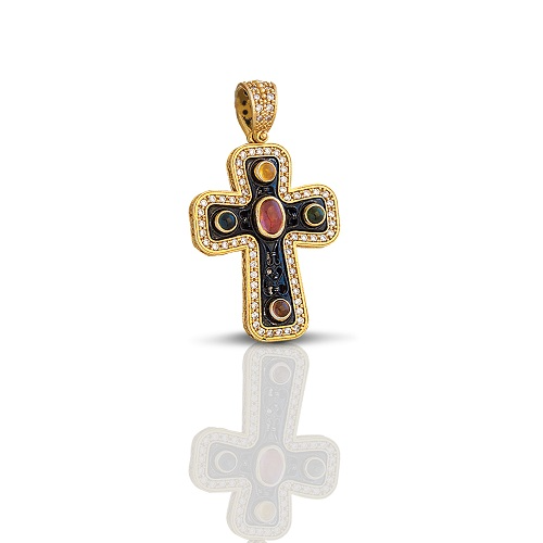 Cross with Precious Stones C251