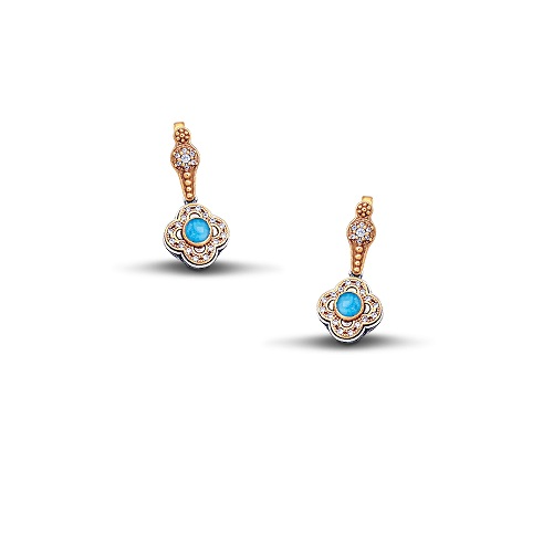 Earrings with Semiprecious Stones S57