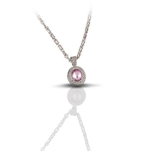 Pendant with Pearl and Zircon M84