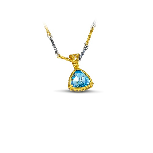 Pendant with Swarovski Crystals & Tricolour Chain M104