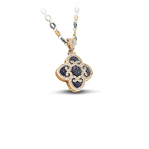 Pendant With Zircon & Tricolor Chain M281