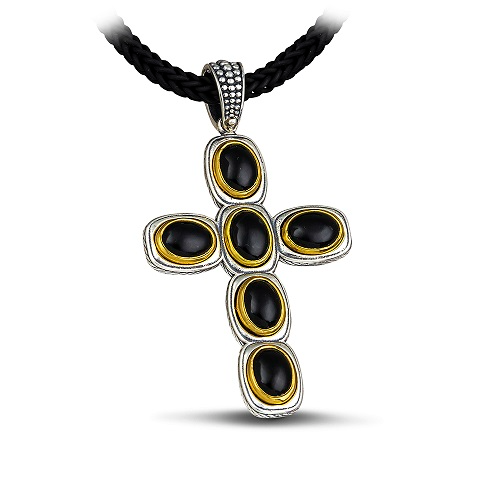 Cross with Black Onyx M117