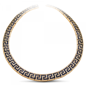 Greca Pave necklace with zircon K293