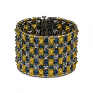 Wide Reversible Bracelet with Swarovski Crystals B365