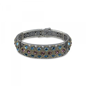 Bangle Bracelet with Swarovski Crystals B105