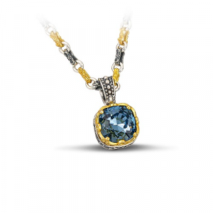 Pendant with Swarovski Crystal & Tricolor Chain M211