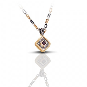 Pendant with Swarovski Crystal & Tricolour Chain M245